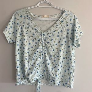 Floral cinch top